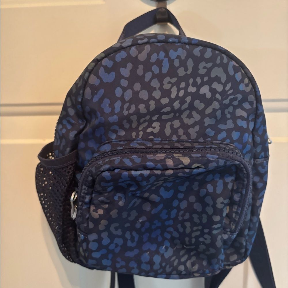 Fabletics Blue Leopard Print Backpack - image 7